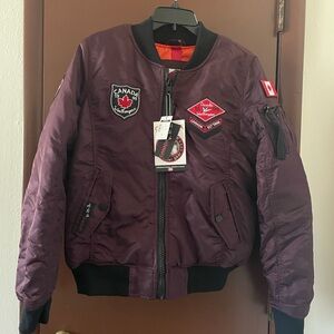 Canada Goose Burgundy Bomber Jacket